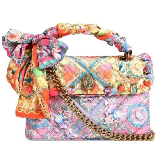 Kurt Geiger London Floral Scarf Nylon Kensington Bag - Picture 1 of 11